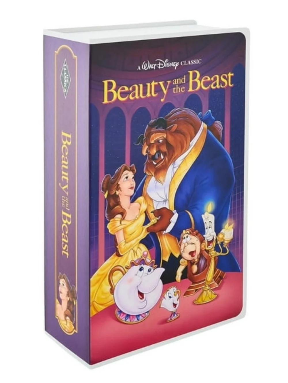 NIB Disney Classic BEAUTY AND THE BEAST VHS Boxed Silk Touch Throw, 50